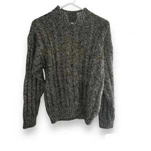 Vintage Allison Smith Ramie Multicolor V-Neck Knit Sweater, size M